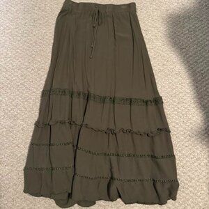 Tie Waist Ruffled Skirt